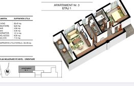 Apartament 2 camere, 64.29 mp, in ansamblu rezidential, zona Ghencea