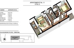 Apartament 2 camere, 64.29 mp, in ansamblu rezidential, zona Ghencea