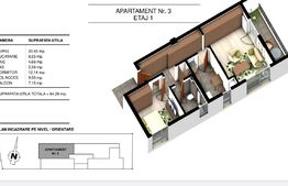 Apartament 2 camere, 64.29 mp, in ansamblu rezidential, zona Ghencea