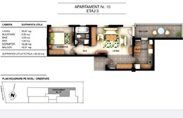 Apartament 2 camere, 63.42 mp, in ansamblu rezidential, zona Ghencea