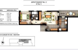 Apartament 2 camere, 63.42 mp, in ansamblu rezidential, zona Ghencea