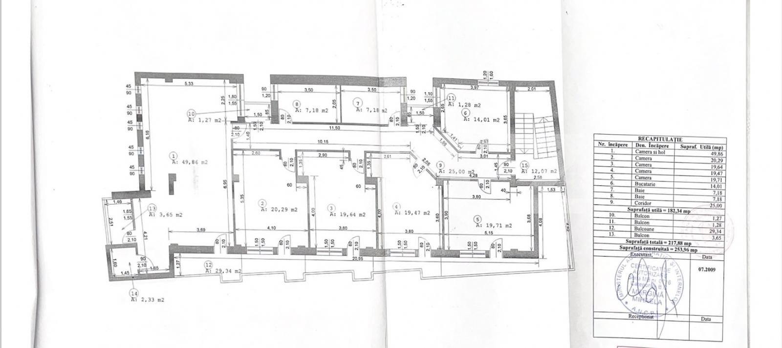 Apartament 5 camere, 253 mp, zona Ultracentral (Bloc Nou)