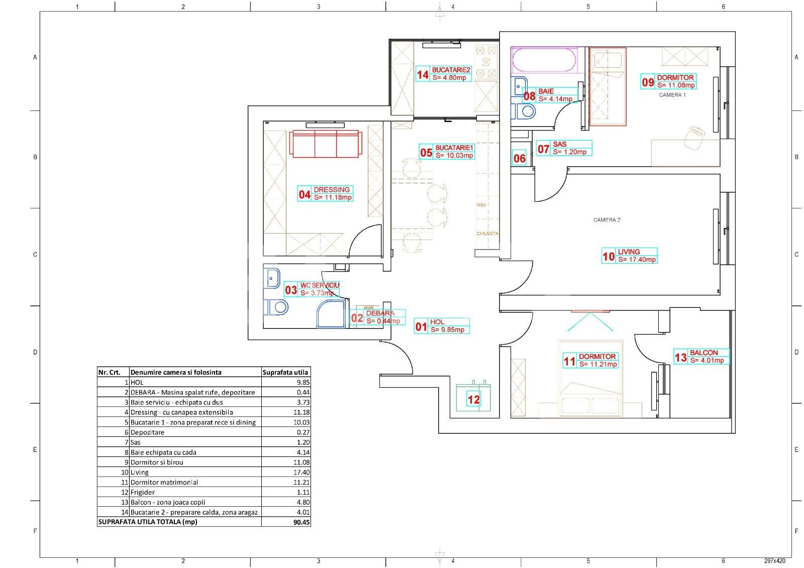 Apartament 4 Camere, 90mp - zona Arena Naționala, Mega Mall