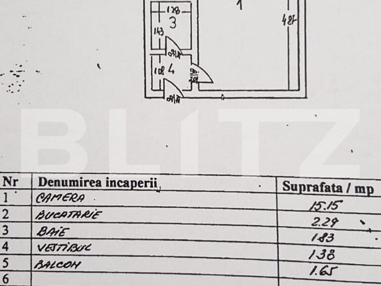 Garsonieră de vânzare Floreasca - 131348AV | BLITZ București | Poza1