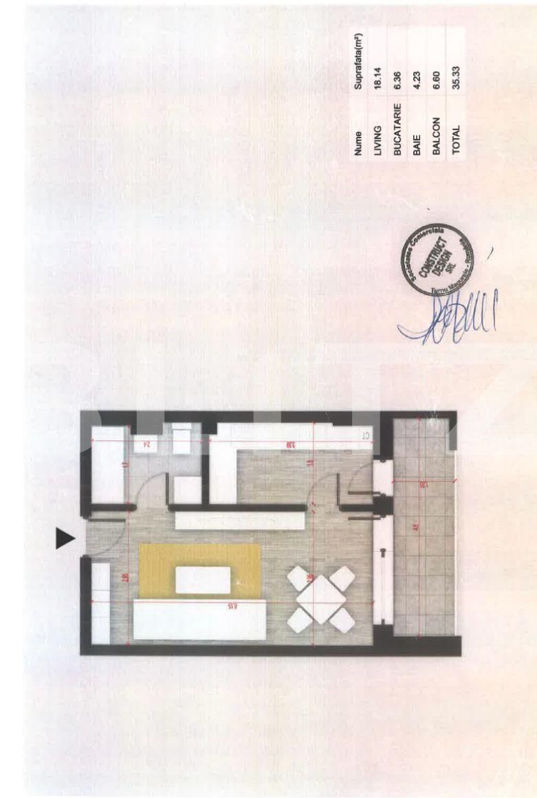 Garsonieră, 35 mp, zona 1 Decembrie 1918