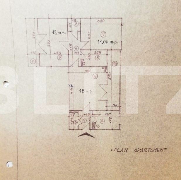 Apartament 3 camere, 71mp, 2 balcoane, zona Dristor