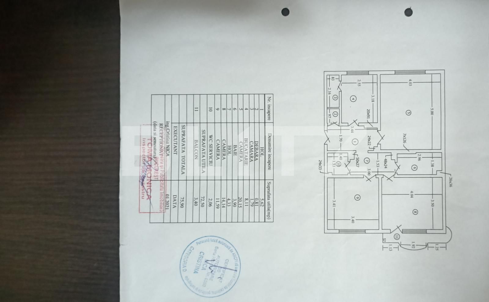 Apartament 3 camere, 76 mp, langa Mall Vitan