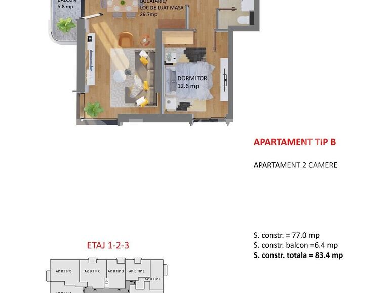 Apartament de vânzare 2 camere Pipera - 135034AV | BLITZ București | Poza1