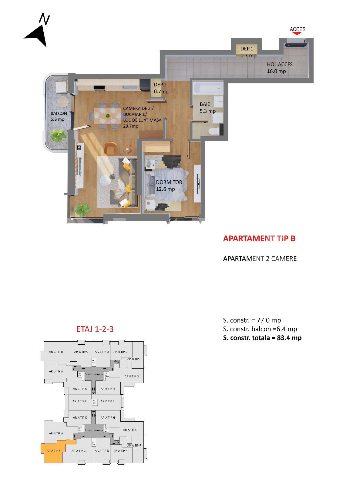 Apartament de vânzare 2 camere Pipera - 135034AV | BLITZ București | Poza1