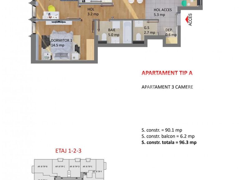 Apartament de vânzare 3 camere Pipera - 135038AV | BLITZ București | Poza1