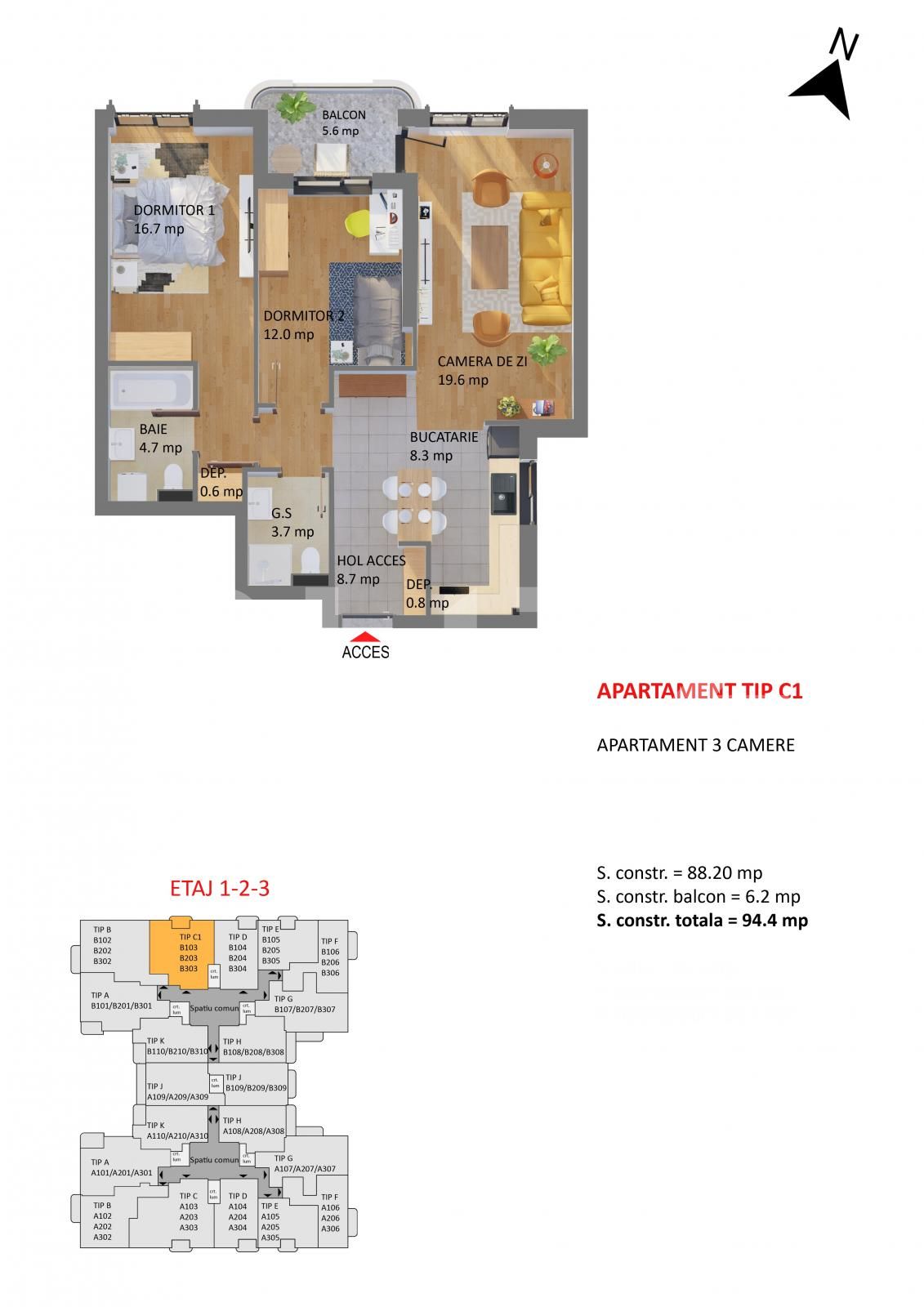 Apartament de vânzare 3 camere Pipera - 135038AV | BLITZ București | Poza2