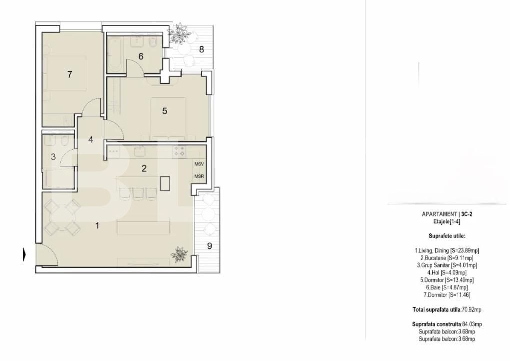 Apartament de vânzare 3 camere Dudesti - 139350AV | BLITZ București | Poza9