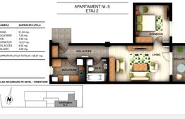 Apartament 2 camere, 58.07 mp, in ansamblu rezidential nou, zona Ghencea