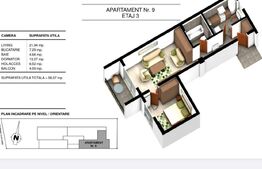 Apartament 2 camere, 58.07 mp, in ansamblu rezidential nou, zona Ghencea