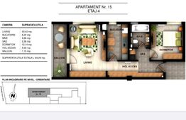 Apartament 2 camere, 64.29 mp, in ansamblu rezidential, zona Ghencea