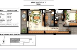 Apartament 2 camere, 64.29 mp, in ansamblu rezidential, zona Ghencea