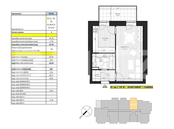 Garsonieră de vânzare 13 Septembrie - 152102AV | BLITZ București | Poza1