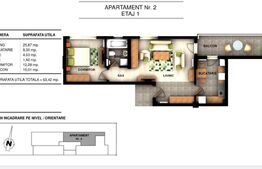 Apartament 2 camere, 63.42 mp, in ansamblu rezidential nou, zona Ghencea