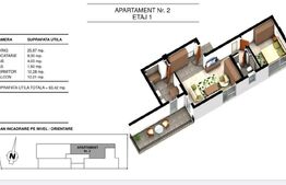 Apartament 2 camere, 63.42 mp, in ansamblu rezidential nou, zona Ghencea