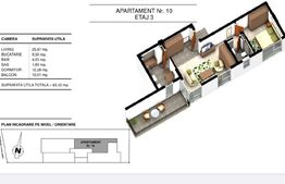 Apartament 2 camere, 63.42 mp, in ansamblu rezidential nou, zona Ghencea