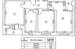 Apartament 3 camere, 2 bai, 74,3mp, Exigent Plaza Residence (faza 5)