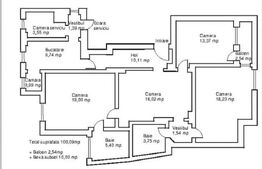 Apartament cu 4 camere, 100 mp, zona Centrala - Natiunile Unite