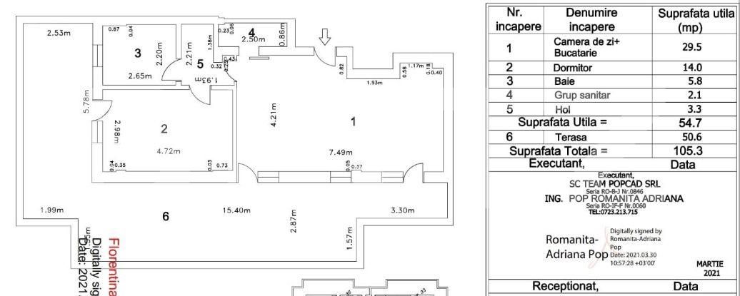 Apartament 2 camere + terasă 50 mp • Bloc nou cu lift • Mobilat complet