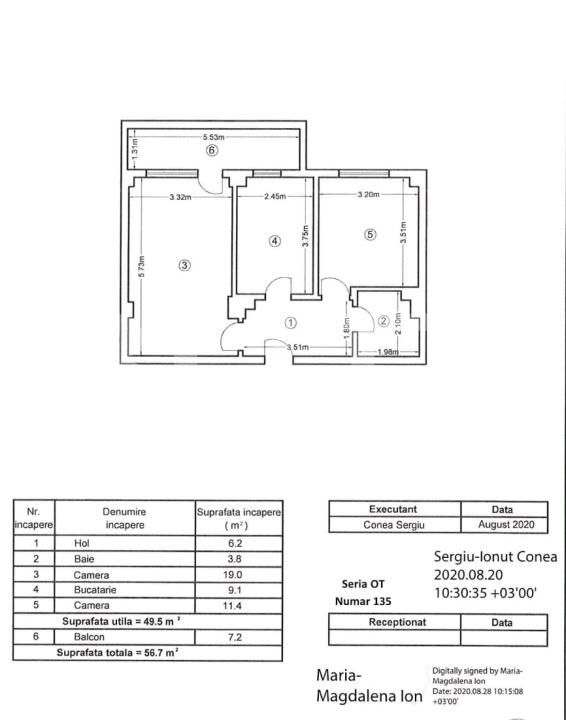2 Camere | 50 mp + Balcon | Mobilat | Etaj 2 | Bloc Nou Ghencea