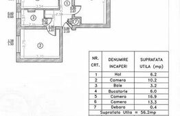 Apartament 3 camere, 60 mp, zona Alexandru Obregia