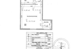 Studio 34 mp utili + balcon 4 mp, etaj 3/3, zona Sălaj – de vânzare