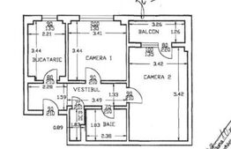 Apartament cu 2 camere, 60 mp, zona Sebastian