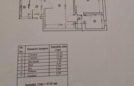 Apartament cu 2 camere, 47,50 mp, Barca