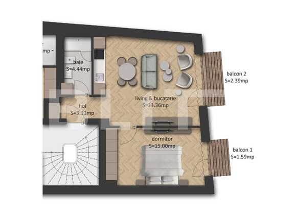 Apartament de vânzare 2 camere Central - 62397AV | BLITZ București | Poza1