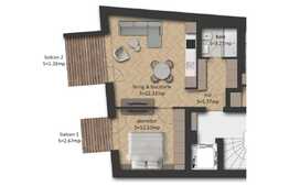 Apartament 2 camere, 56 mp utili, 2 balcoane, imobil nou!