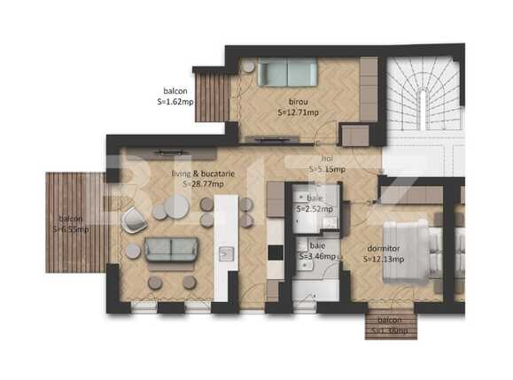 Apartament de vânzare 3 camere Central - 62408AV | BLITZ București | Poza1