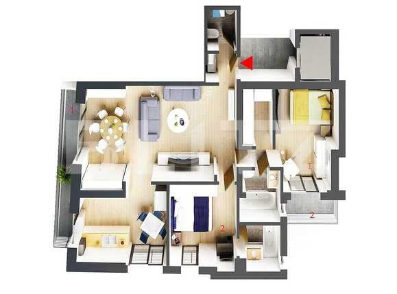 Apartament de vânzare 3 camere Central - 63543AV | BLITZ București | Poza2