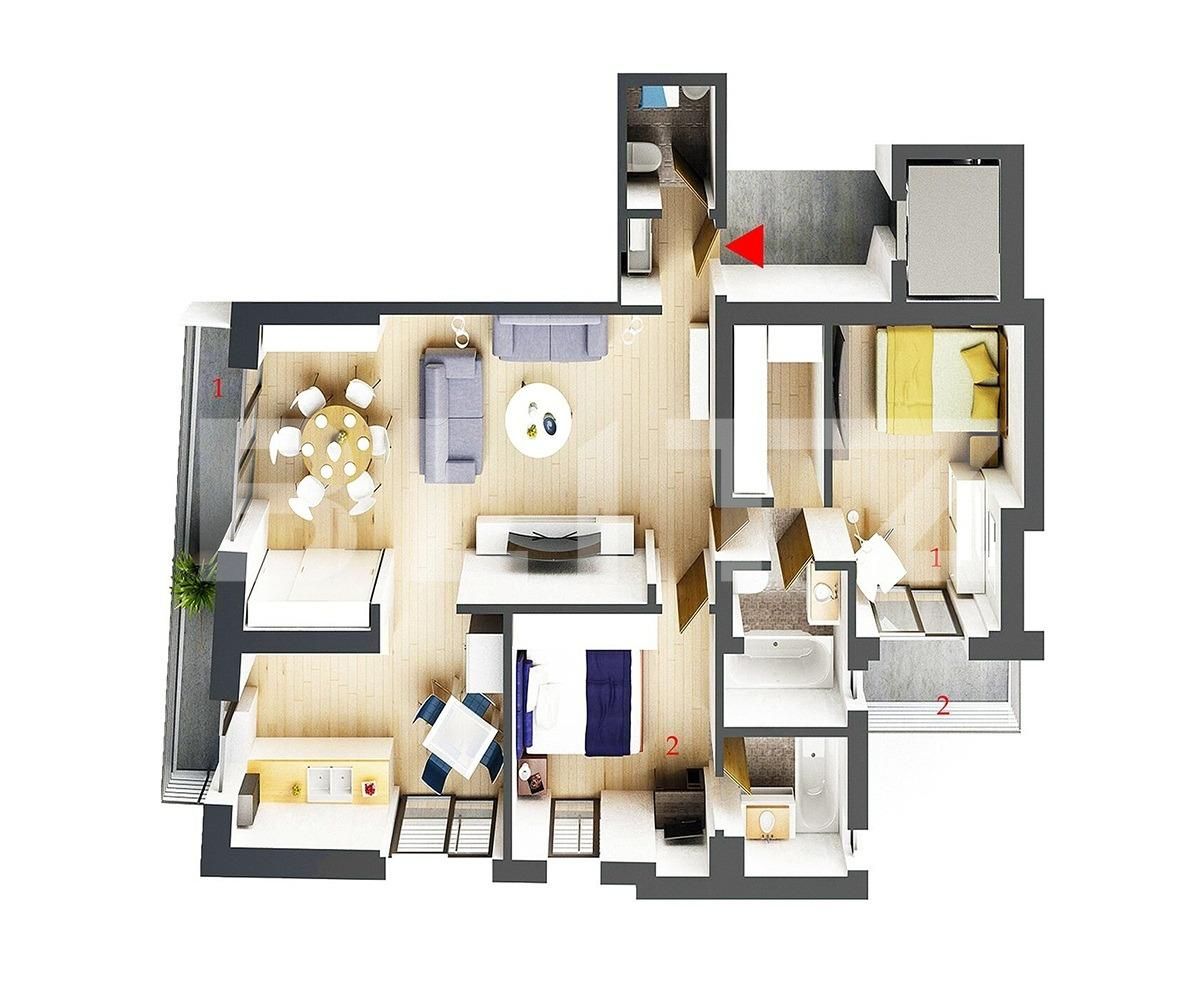 Apartament de vânzare 3 camere Central - 63543AV | BLITZ București | Poza2