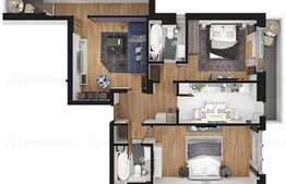 Apartament 3 camere, 85 mp, nou, zona Casa Presei