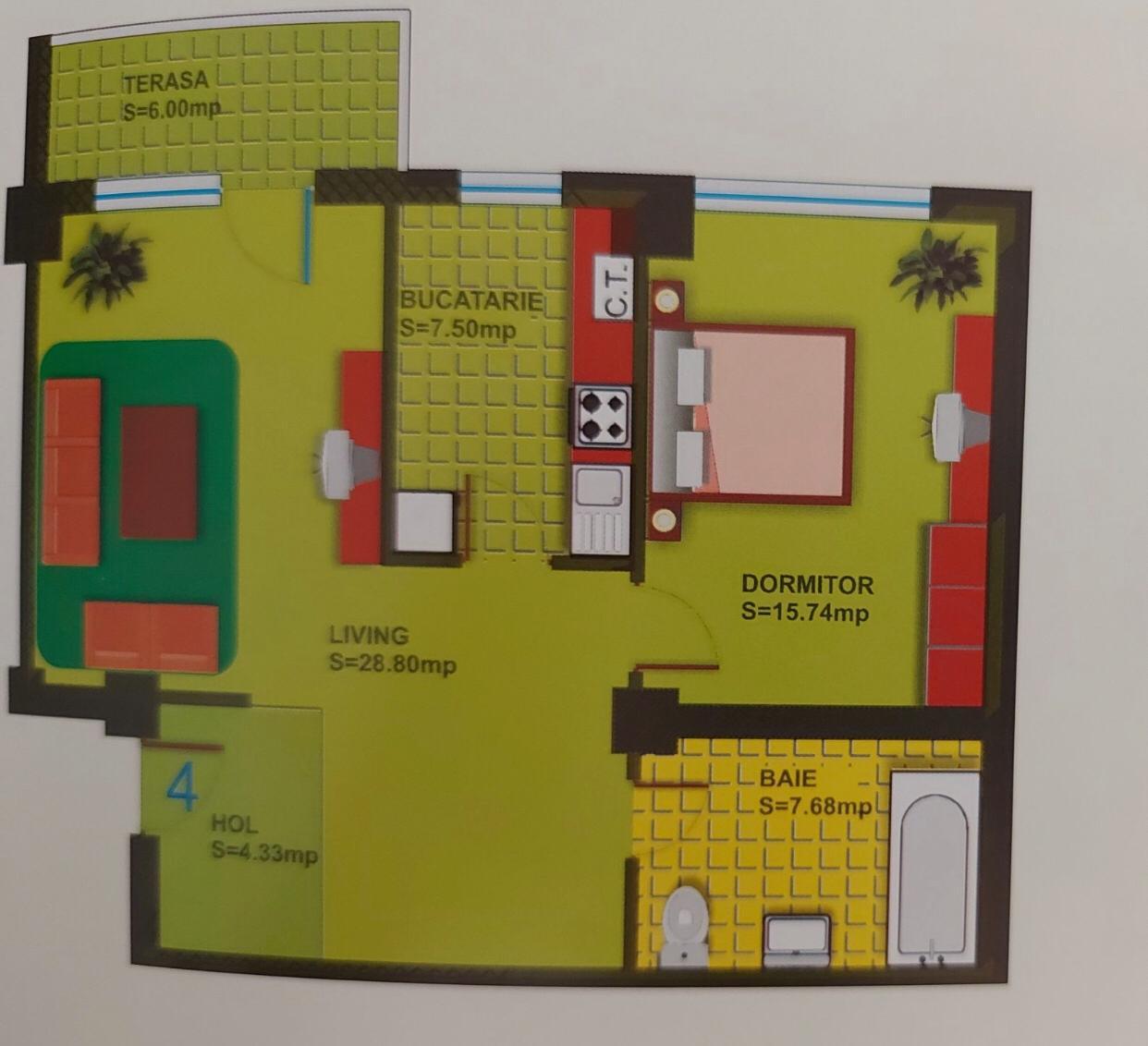 Apartament de vânzare 2 camere Popesti-Leordeni - 64658AV | BLITZ București | Poza1