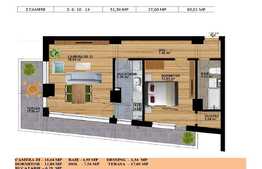 Apartament 2 camere, terasa, 51 mp, zona Vitan