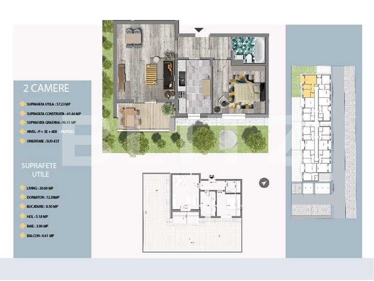 Apartament de vânzare 2 camere Est - 66405AV | BLITZ București | Poza1