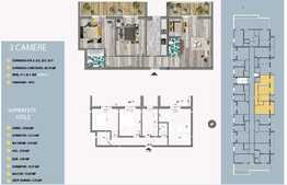 Apartament de 2 camere, 54.30 mp, gradina de 25.32 mp