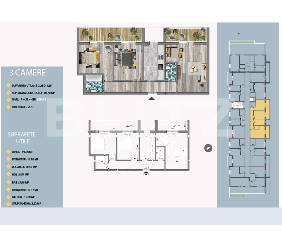 Apartament de vânzare 2 camere Est - 66406AV | BLITZ București | Poza9