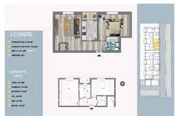 Apartament de 2 camere, decomandat, 58 mp utili, balcon!