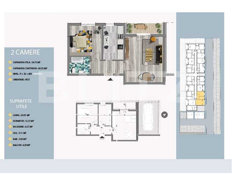 Apartament de vânzare 2 camere Est - 66410AV | BLITZ București | Poza1