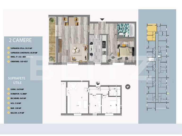 Apartament de vânzare 2 camere Est - 66417AV | BLITZ București | Poza1