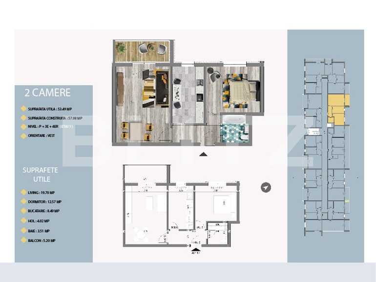 Apartament de vânzare 2 camere Est - 66469AV | BLITZ București | Poza1