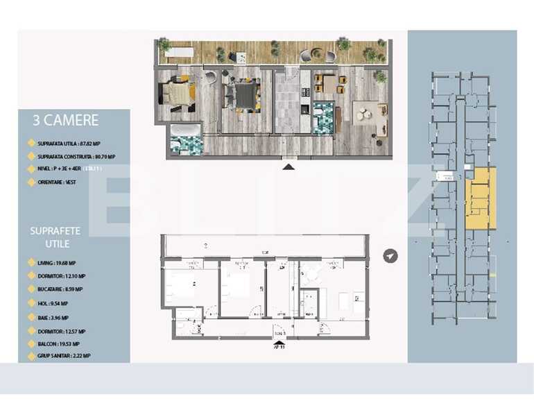 Apartament de vânzare 3 camere Est - 66473AV | BLITZ București | Poza1