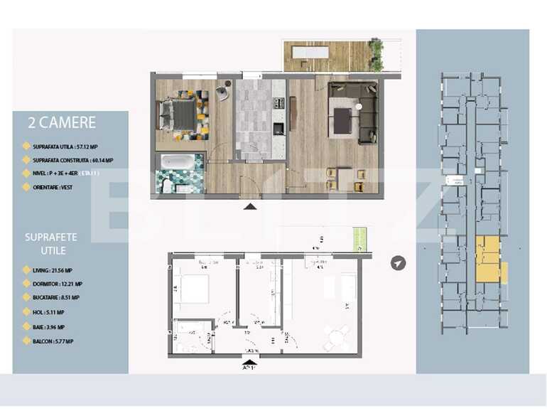 Apartament de vânzare 2 camere Est - 66477AV | BLITZ București | Poza1