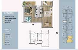 Apartament de 2 camere, 63.41 mp utili, balcon 9.49 mp! 